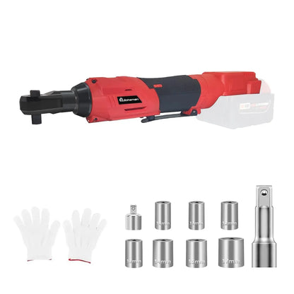 [No battery] Cordless Ratchet Set for 18V Batteries, 60 ft-lbs 400 RPM Variable Speed Trigger Electric Ratchet