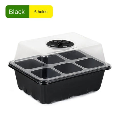 6/12Grids Seed Starter Tray with Ventilation Hole Seeds Growing Cultivation Planting Box Mini Greenhouse Plant Starter Kit