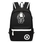 2pc Luminous Student Backpack Set Leisure Shoulder Bag Chest Bag Lightweight Large Capacity Schoolbag Travel Bag with USB Socket