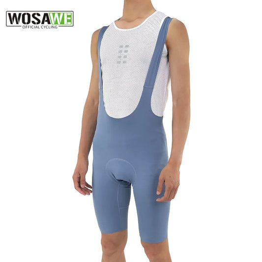 WOSAWE Spring Summer Shoulder Strap Riding Pants Men's Shorts Professional Road Bicycle Pants