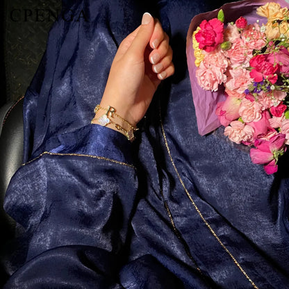 2024 Muslim Modest Cardigan for Women Eid Arab Abaya Dubai Dress Islamic Daily Long Sleeve Clothing Turkey Solid Color Coat Robe