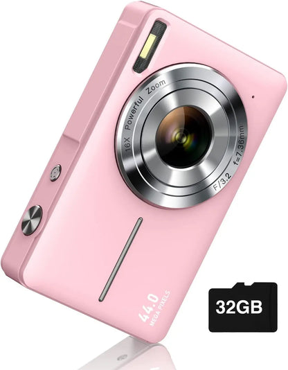 Digital Camera Children Camera for Children Camcorder with 16x Zoom Compact Cameras 1080P 44MP Cameras for Beginner Photography
