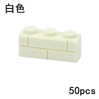 DIY Wall Bricks 1x4 1x3 1x2 Dots Thick Building Block Educational Creative House Contruction Toys Compatible With 15533 For Kids