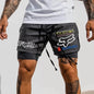 Men's Quick Drying Two-piece Fake Shorts, Fashionable And Trendy, Train, Bicycle, Leisure, Running, Motorcycle Shorts