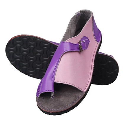 Multicolored Sandals Female Shoe Strappy Heels Large Size Slip-on Loafers Summer Women's Girls Big Comfort Closed Elastic Band