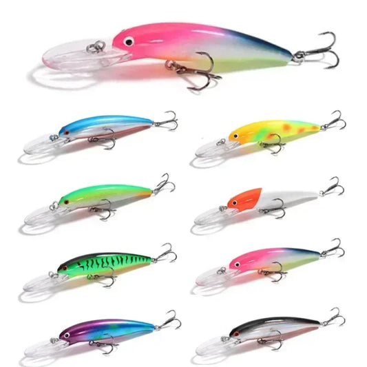 Minnow 90mm/12g Long Throw Fishing Lures Deep Diving Sea fishing Hard Crankabits Wobblers Ocean Boat Fishing Tackle