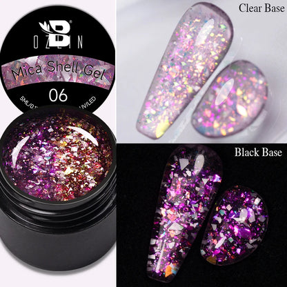 BOZLIN 5ML Color Solid Nail Gel Colorful Painting Nail Art Varnish Semi Permanent Solid Polish UV Nail Gel Top Coat Manicure