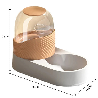 2L/3.5L Cat Automatic Feeder Water Dispenser Pet Feeding Food Container Bowl Large Capacity Plastic Solid Vertical Dog Supply
