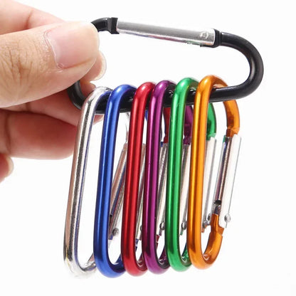 10PCS 5# Carabiner Keychain Alluminum D-ring Buckle Multi Colors Carabiner Snap Hook Clip Keychains Camping Backpack Buckle