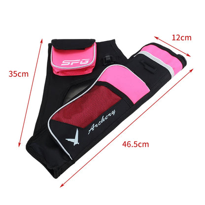 Arrow Bag Oxford Cloth Arrow Quiver 3 Tubes Single Shoulder Bag for Bow Arrow Archery Hunting Shooting Accessories