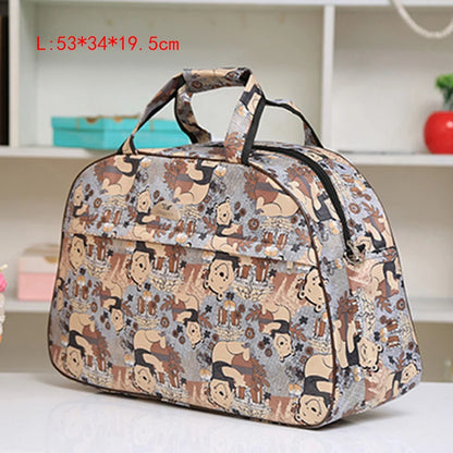 Large Capacity Handbag Travel Bag for Women Fashion Cartoon Luggage Bag Men Weekend Travel Bag Waterproof Shoulder Travel Duffle
