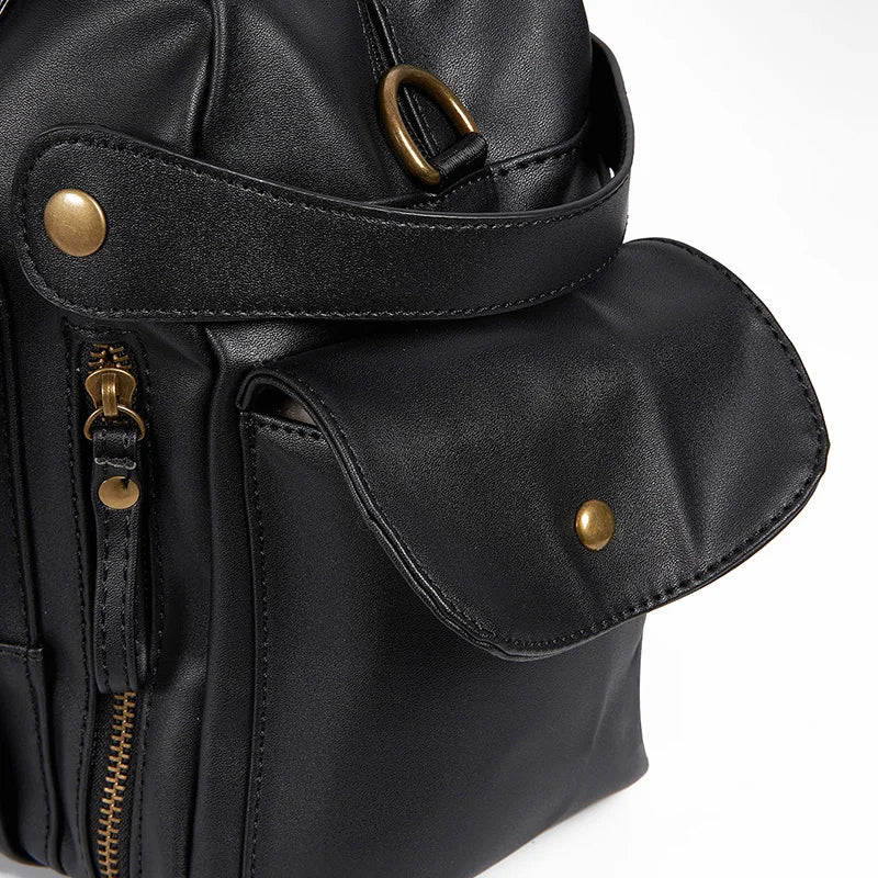 Male Travel Bag Retro Duffle Handbag Shoulder Bag PU Leather Big Messenger Bags High Quality Men's Luggage Storage Crossbody Bag