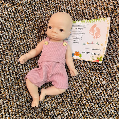 28CM Unpainted Silicone Girls Whole Body Soft Solid Silicone 8 Styles Newborn Baby Dolls Toys For Gifts Reborn Corpo De Silicone