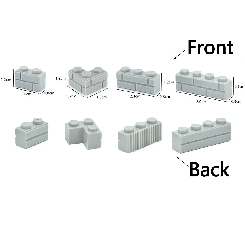 DIY Wall Bricks 1x4 1x3 1x2 Dots Thick Building Block Educational Creative House Contruction Toys Compatible With 15533 For Kids