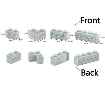 DIY Wall Bricks 1x4 1x3 1x2 Dots Thick Building Block Educational Creative House Contruction Toys Compatible With 15533 For Kids