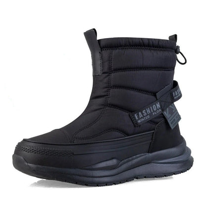 Big Size 45 Winter Boots Men High-top Water-resistant Cotton Shoes Women Plus Velvet Warm Shoes Boots Northeast Outdoor Boots