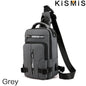 KISMIS Men's Multifunction  Messenger Bag Shoulder Cloth Chest Bags Crossbody Casual Man USB Charging Handbag