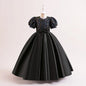 Sequin Elegant Kids Party Dresses For Girls Children Green Christmas Wedding Birthday Gown Bow Girl Princess Evening Dress 4-14Y