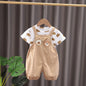 Kids Brother sister Clothes Children Baby Boy/Girl Cartoon T-Shirt Bib Shorts 2pcs/sets Summer Fashion Casual Tracksuit 0-5Years