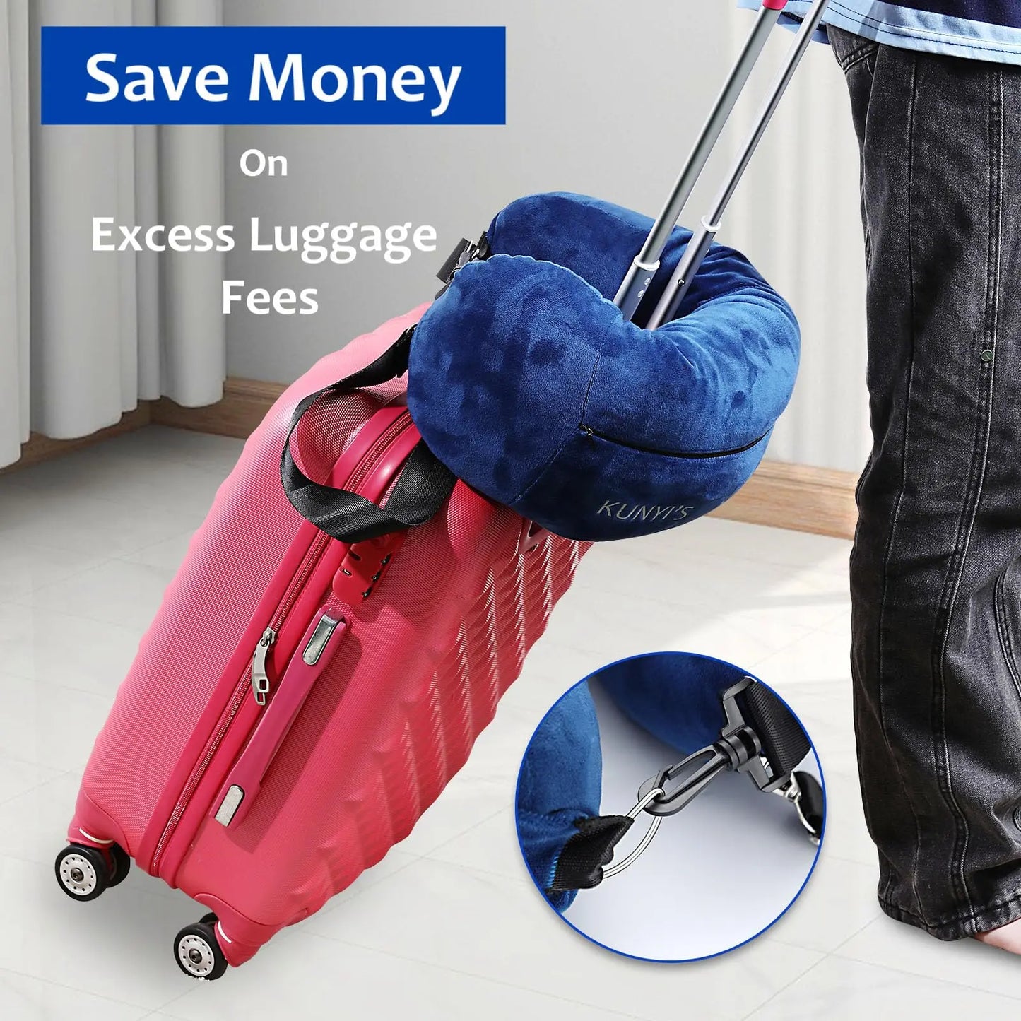 Travel Pillow You Stuff with Clothes As Carry-On Luggage Fits Up to 5 Days of Travel Essentials Transformable Luggage Pi