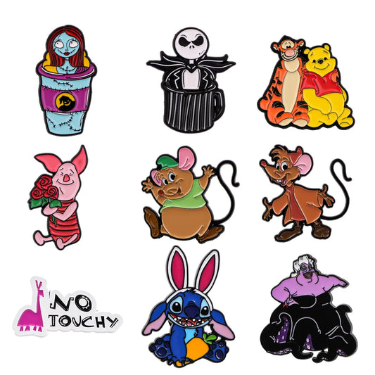 Cartoon Yellow Bear Pig Soft Enamel Pin Children Brooch for Clothes Briefcase Metal Badges Lapel Pins for Backpack Accessories