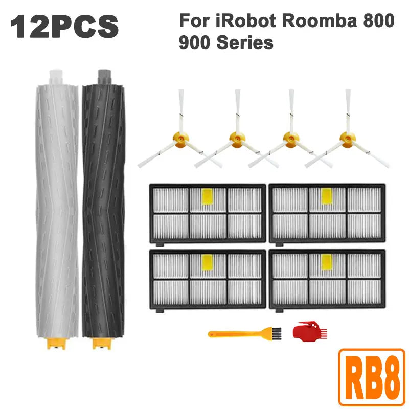For IRobot Roomba 800 980 990 900 896 886 870 865 866 Series HEPA Filter Side Roller Brush Vacuums Cleaner Replacement Parts