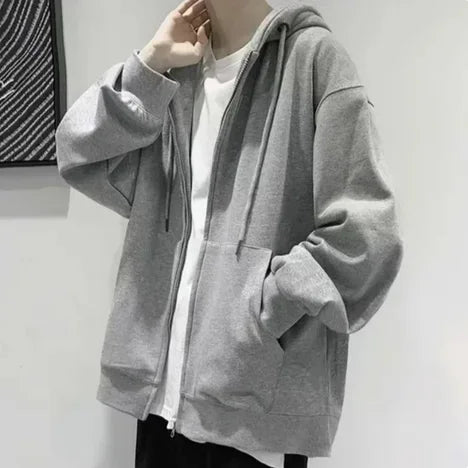 Men's Solid Suits Zipper Hoodies+ Pants Spring Autumn Casual Fitness Sports Hot Elastic Male Clothes Outfit Drawsting Pants