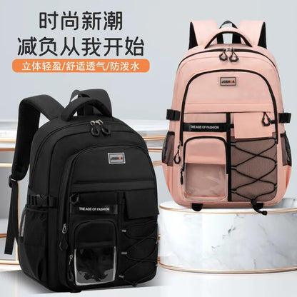 Children School Bags for Teenage Boys Girls Lightweight Junior High School Backpacks Kids Students Schoolbag Large Grade 3-9