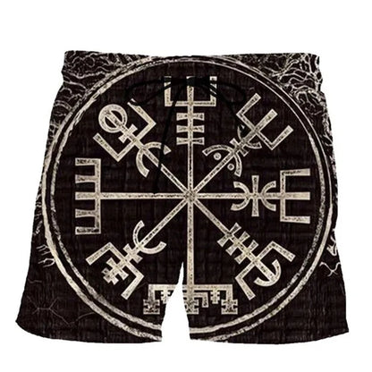 Harajuku Short Pants For Men Personality Street Vinking 3d Print Beach Shorts Holiday Casual Hawaii Beachwear Pockets Gym Trunks