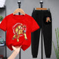 Autumn Boys Clothes long sleeve& trousers 2 Pieces Set Teenage Girls & Boys Printed Spider-Man lronman Tracksuit Fashion Casual