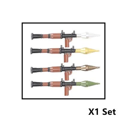 WW2 German Weapon Building Block 98K Two-color Gun US M1911 Soviet RPG Military Soldier Figure Accessories Rifle Pistol Toy C349