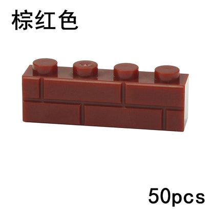 DIY Wall Bricks 1x4 1x3 1x2 Dots Thick Building Block Educational Creative House Contruction Toys Compatible With 15533 For Kids