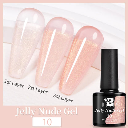 BOZLIN 5ML Color Solid Nail Gel Colorful Painting Nail Art Varnish Semi Permanent Solid Polish UV Nail Gel Top Coat Manicure