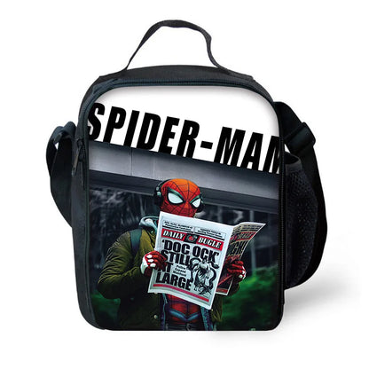Marvel Super SpiderMan Child Insulated Large Capacity Bag for Boy Girl Student Outdoor Picnic Resuable Thermal Cooler Lunch Box