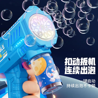 New Fully automatic children's bubble machine luminous toy gift bubble gun bubble stick without battery without bubble water