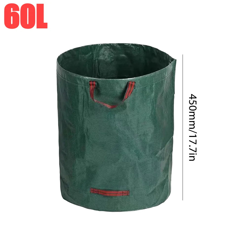50-500L Foldable Garden Waste Bag Large Capacity Leaf Sack Light Storage Bag Garbage Wastebasket Garden Leaves Debris Trash Can