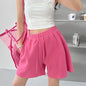 Lucyever Blue Pink Black Women's Shorts 2025 Summer High Waist Wide Leg Shorts for Women Casual Loose Soft Sports Short Pants