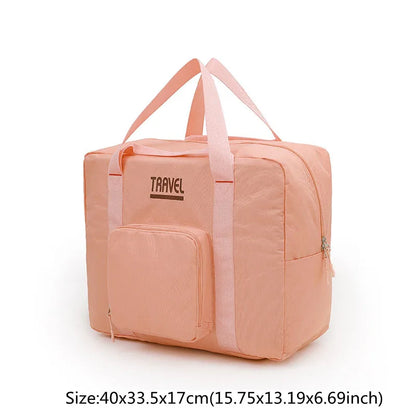 Fashion Folding Travel Bag Unisex Oxford Travel Weekend Overnight Bags Large Capacity Hand Luggage Tote Duffel Accessor Supplies
