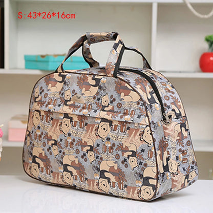 Large Capacity Handbag Travel Bag for Women Fashion Cartoon Luggage Bag Men Weekend Travel Bag Waterproof Shoulder Travel Duffle