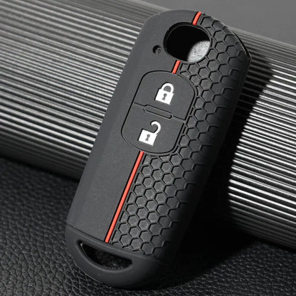 2 Button Silicone Car Key Fob Ring Chain Shell Case Cover Holder For Mazda 3 Hatch 6 Atenza Cx3 Cx5 Cx7 Cx9 Mx5 2013 2014 2015