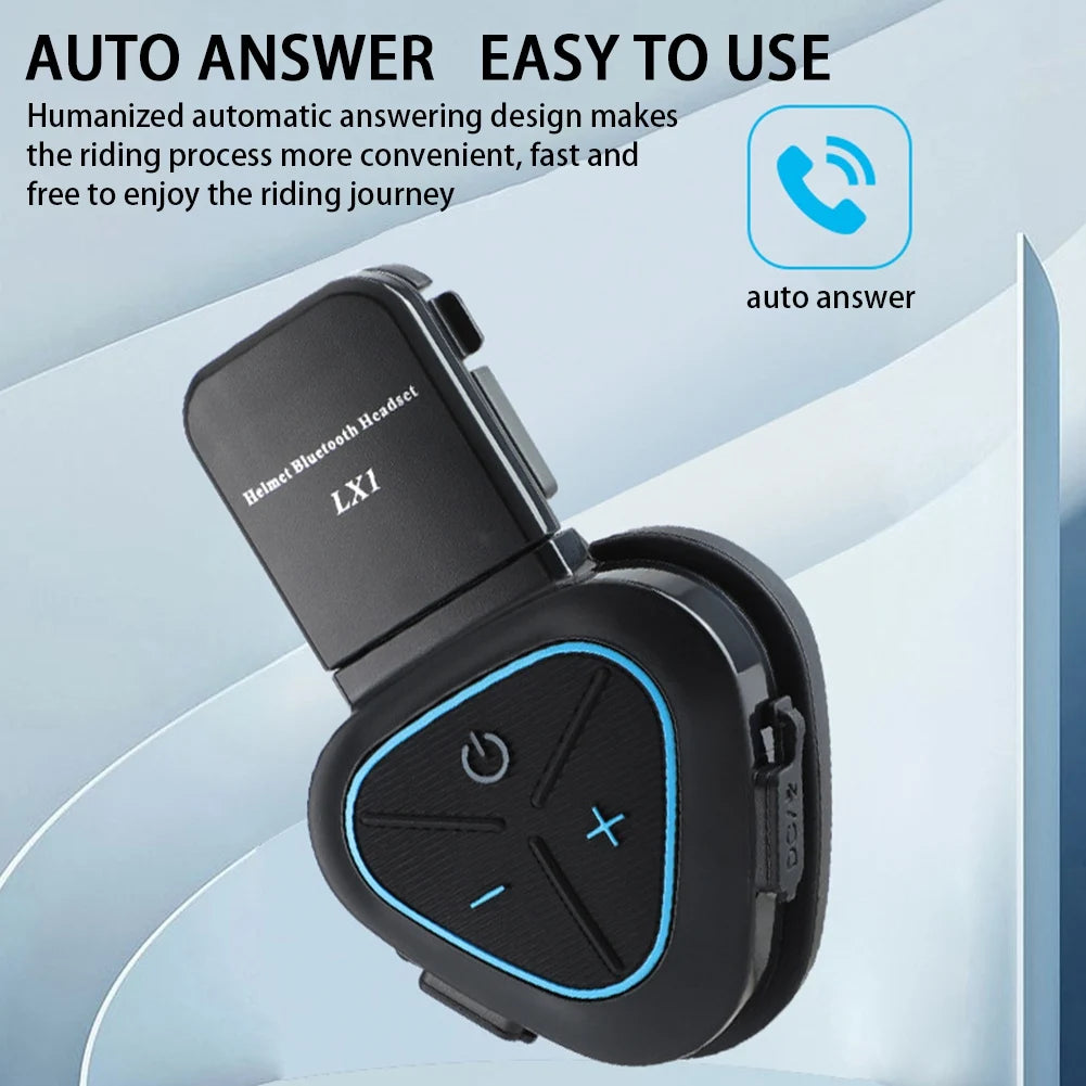 LX1 Motorcycle Summer Helmet Special Bluetooth Headset Portable CVC Smart Noise Cancelling Takeaway Headset Green
