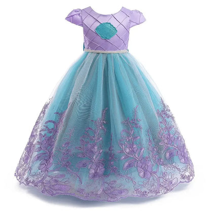 Fancy Mermaid Costumes for Girls 4-10 Y Ariel Cosplay Birthday Princess Dress Halloween Carnival Party Gown Girls Mermaid Dress