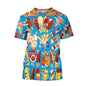 Men's T-Shirt Ice Cream Print Top Summer Short Sleeve 3d T-Shirts Fashion Casual Crew Neck Male Oversized Clothing Pullover