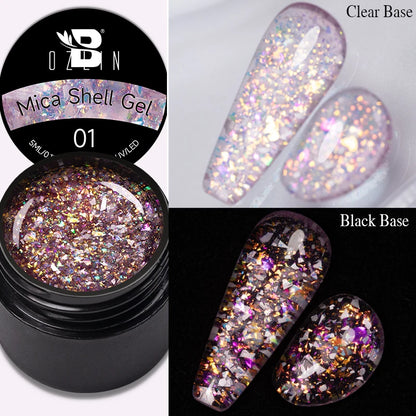 BOZLIN 5ML Color Solid Nail Gel Colorful Painting Nail Art Varnish Semi Permanent Solid Polish UV Nail Gel Top Coat Manicure