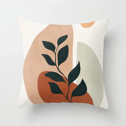 45*45cm simple plant print pattern cushion cover home decoration living room sofa chair pillow cover