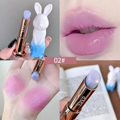 Rabbit Black Lip Balm Gloss Not Dryness Peach Transparent Lip Tint Moisturizing Lips Makeup Base Children's Lipsticks For Girl