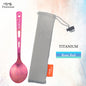 TiTo TiTanium Spork Spoon Tableware Combination Outdoor Camping Titanium Alloy Fork Collection Travel Knife Practical 3Pcs Set