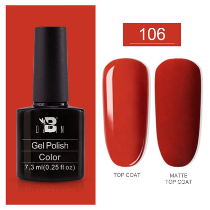 BOZLIN 5ML Color Solid Nail Gel Colorful Painting Nail Art Varnish Semi Permanent Solid Polish UV Nail Gel Top Coat Manicure