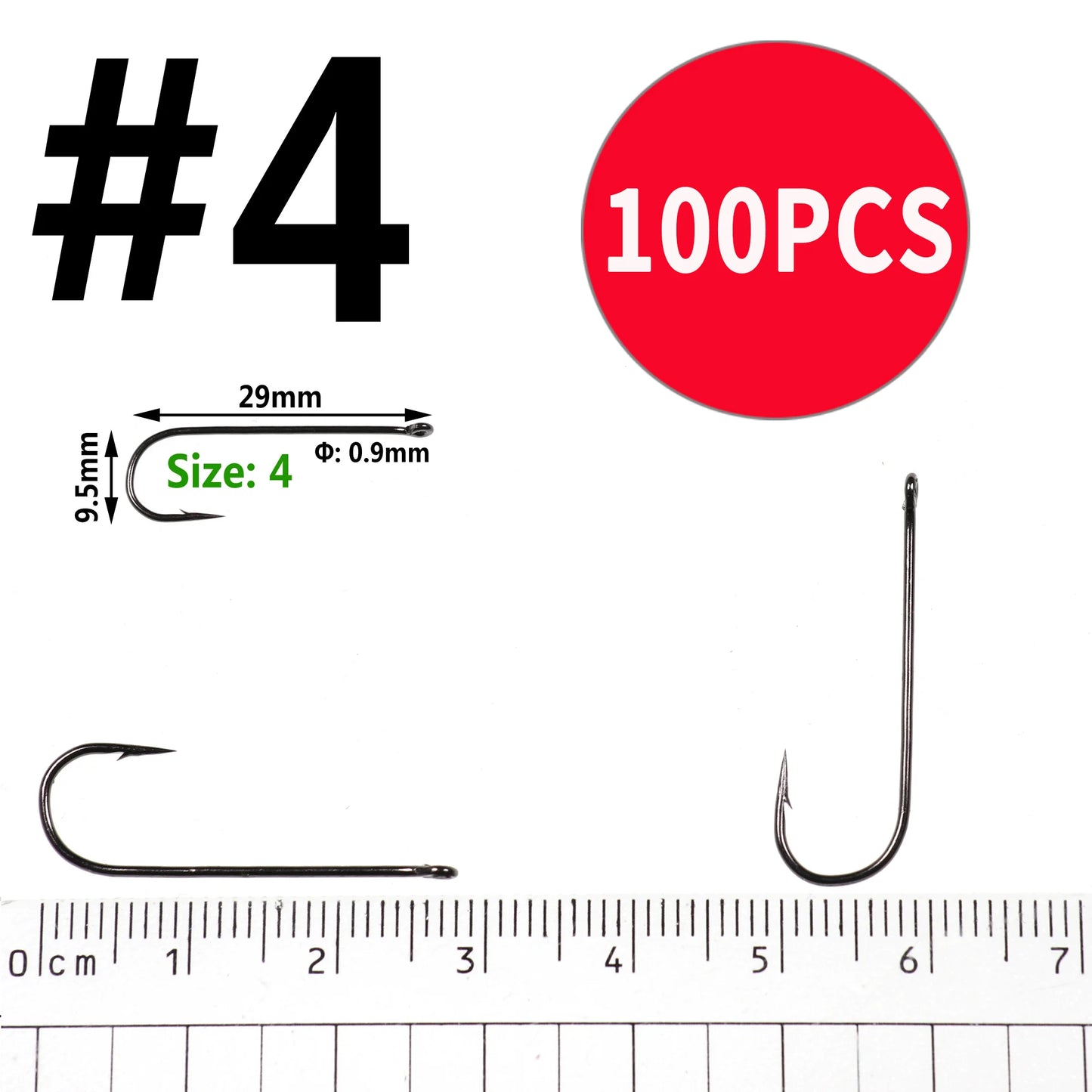 Wifreo 100PCS Aberdeen Long Shank Fish Hook Saltwater Fresh Water Fishing Hooks Sabiki Rig Streamer Fly Hook Size 16 to  2/0 3/0