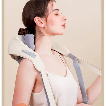 Shoulder And Neck Massager Wireless Electric Air Compress Kneading Multifunctional Back Massager Shawl Massaging Muscle Relaxing
